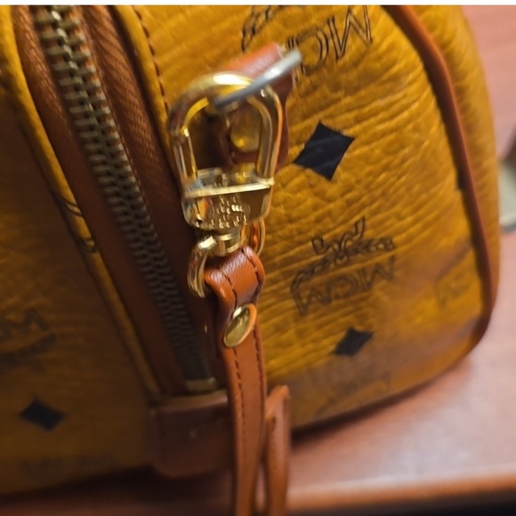 MCM cognac Crossbody Bag with Gold Accents - Picture 9 of 15